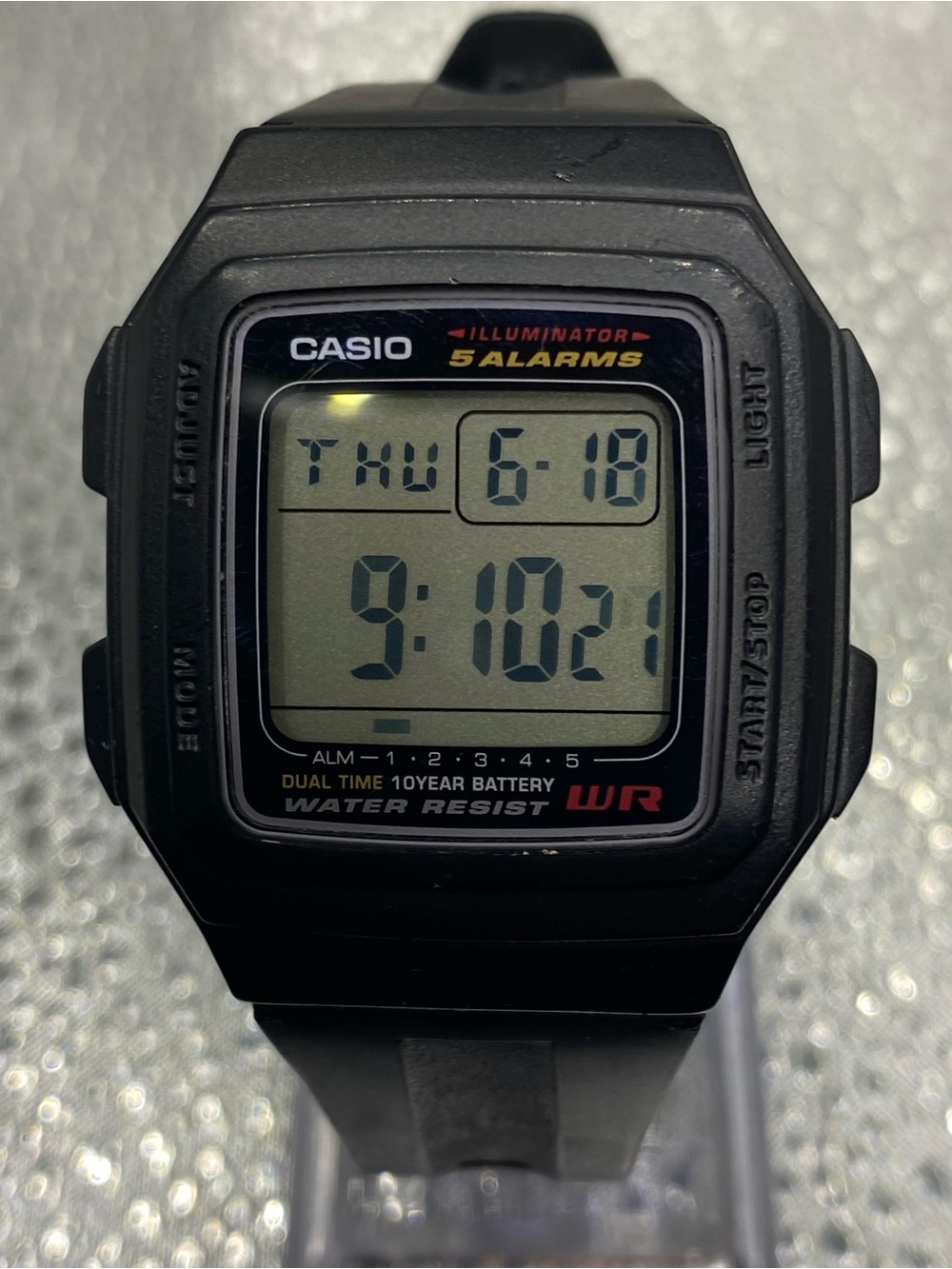 *** Men’s ^^^ Casio Black Digital Watch with Illuminator /  5 Alarms ***